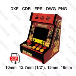 Mini Arcade Bartop Machine Cabinet, cnc router, dxf plans + Arte MK