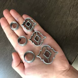 MOROCCAN SET + ROUND SET CLAY CUTTERS - POLYMER CLAY TOOLS - 3D PRINTED POLYMER CLAY CUTTERS