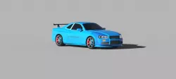 Nissan GTR R34 Skyline | CAD design | Rendering