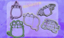 PACK PUSHEEN HALLOWEEN (FANTASMA, BRUJA, FRANKENSTEIN, MURCIELAGO, MOMIA)