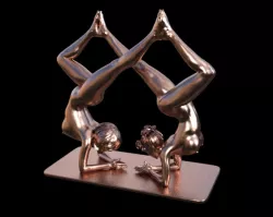 Partner Yoga with Your Best Friend - Sculpt Nude girl Yoga pose