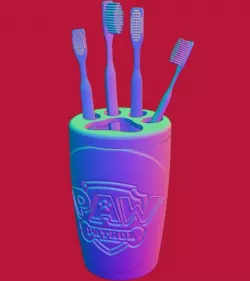 PAW toothbrush holder