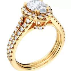 Pear Shape Diamond Engagement Ring -CRL001Pear Shape Diamond Engagement Ring -CRL001