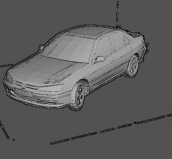 Peugeot 405 sedan 1987 Modèle 3D