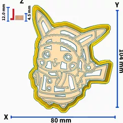 PIKACHU CHRISTMAS - COOKIE CUTTER
