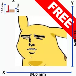 PIKACHU MEME COOKIE CUTTER / FACE