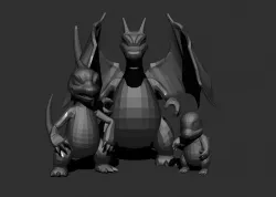 Pokemon, pack of 3 lowpoly models