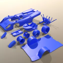 PORSCHE 917 LE MANS PRINTABLE CAR WITH SEPARATE PARTS