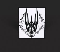 Sauron 3D logo silhouette