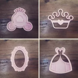 Set x4 cookie cutter princess