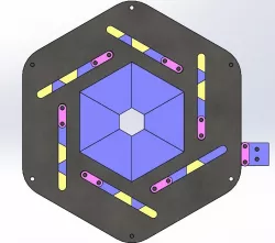 Sliding Iris mechanical-hexagon with center hole