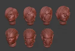 Space elf female head