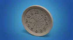 spider halloween clock