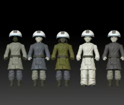 STAR WARS .STL OBI- WAN KENOBI OBJ. Jedi Kids 3D KENNER STYLE ACTION FIGURE.