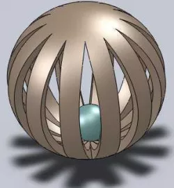 Steel ball in the sphere