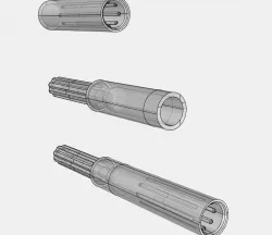 Suturus Parts Library- Splined Shaft Sections