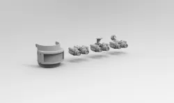 Tactical body kits for the helmet for 28 mm miniatures