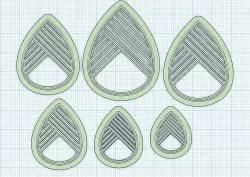 Tear shape embossing polymer clay cutter