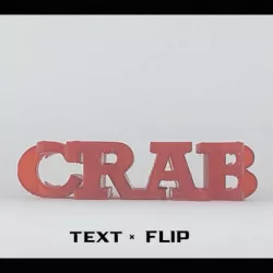 Text Flip - Crab