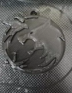The Witcher Wolf logo keychain