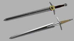 Witcher steel and silver sword