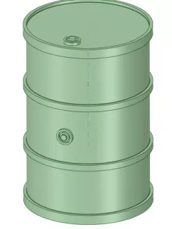 WW II - German Barrel - 1:16 scale model.