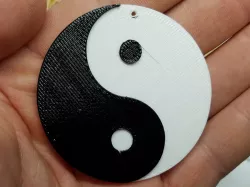 Ying Yang Keychain