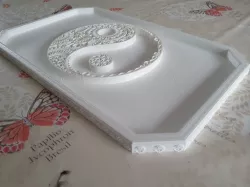 zen yin yang decoration tray