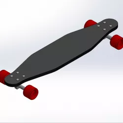 1/24 Scale Longboard (Cutout)
