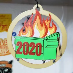 2020 Dumpster Fire Xmas Ornament