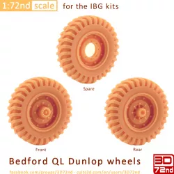 3D72ND - 1/72ND SCALE BEDFORD QL DUNLOP WHEELS
