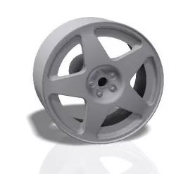 5 spokes rim - print model 3D