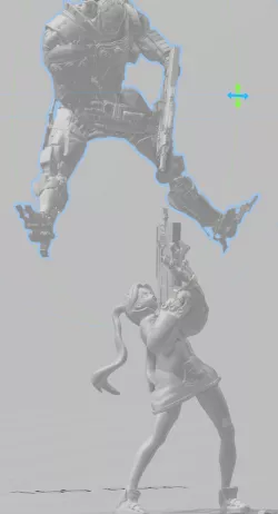 ADAM SMASHER VS REBECCA - CYBERPUNKEDGERUNNERS 3D PRINT MODEL