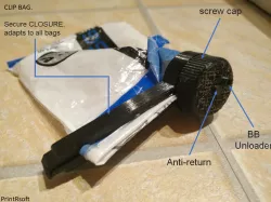 Airsoft Bag clip with Unload cap.