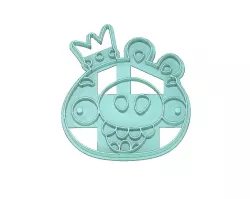 ANGRY BIRDS COOKIE CUTTER, KING PIG COOKIE CUTTER, KING PIG, ANGRY BIRDS COOKIE CUTTER, COOKIE CUTTER, KING PIG