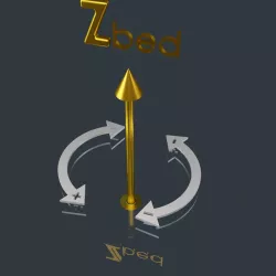 Arrow + - label for 3D printer