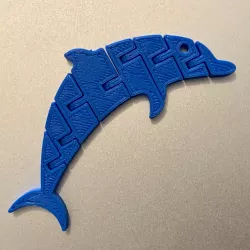 Articulated dolphin keychain