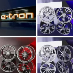 AUDI WHEELS (20 INCH) for Revell Audi E-Tron Kit (1/24)