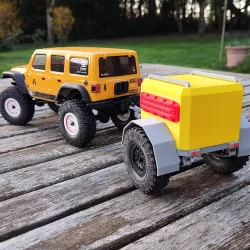 Axial SCX24 Jeep Mini Crawler Mini overland expedition trailer
