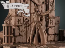 Beatrice the Warrior Nun 32&75mm Pre-Supported