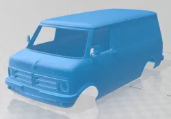Bedford CF Minibus 1972 Printable Body Van