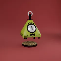 Bill Cipher Gravity falls keychain