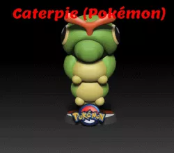 Caterpie - POKÉMON FIGURINE - 3D PRINT MODEL