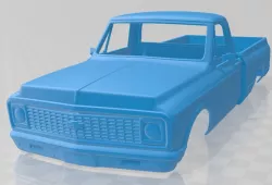 Chevrolet C10 Cheyenne Pickup 1971 Printable Body Car