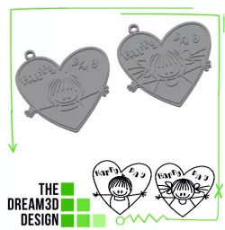 CHILDREN'S DRAWING HAPPY DAY KEYCHAIN 1