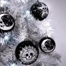 christmas balls dark