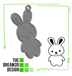CHUBBY BUNNY KEYCHAIN / KEYCHAIN / KEYCHAIN/ PENDANT