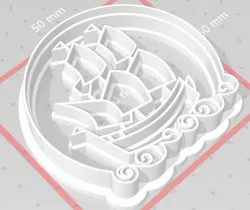 cookie cutter stamp boat