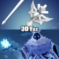 Cryo Abyss Mage Staff Genshin Impact STL
