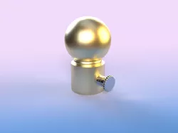 Curtain rail end (Ball design) with tightening screw 100% 3D printed
